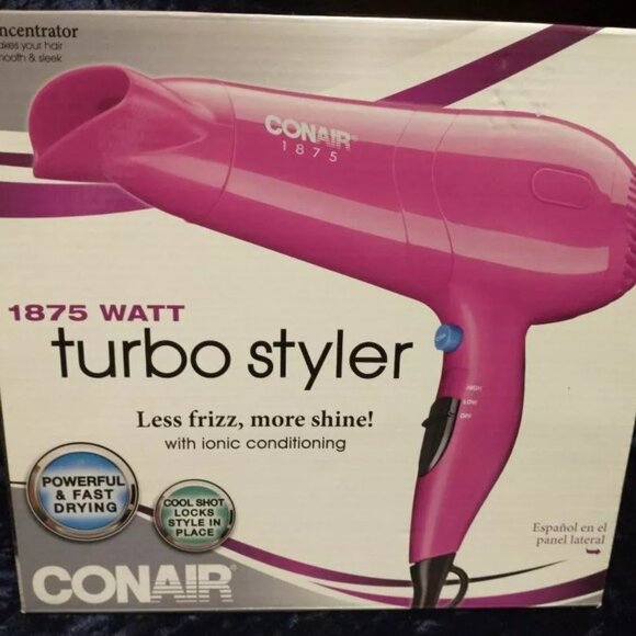 TURBO STYLE HAIR BLOW DRYER (Hot Pink) - Picture 1 of 2